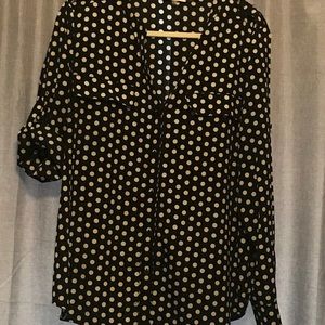 CALVIN KLEIN!! POLKA DOTS BLOUSE